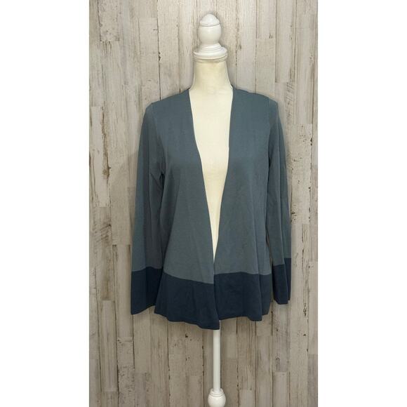 NWT Ann Taylor Women's Medium Blue Knit Cardigan‎ Sweater Open-Front Casual - Picture 1 of 7